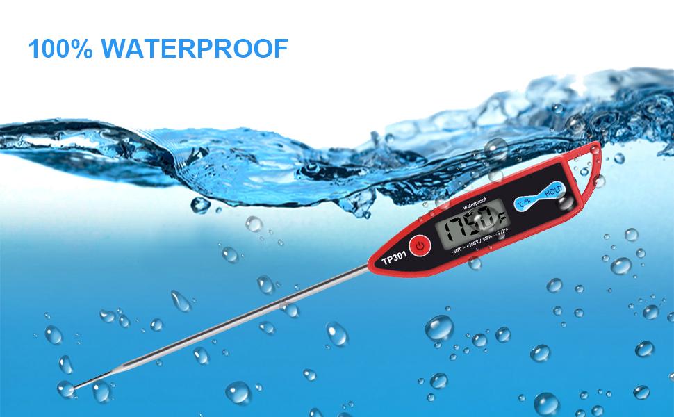 Waterproof cooking thermometer