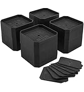 BTSD-home Bed Risers 1.5 or 3 inch Adjustable Furniture Heavy Duty for Couch Desk Sofa Table 4pack