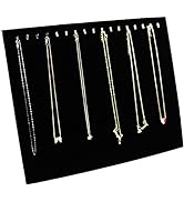Ogrmar Black Velvet 17 Hook Necklace Jewelry Tray/Display Organizer/Pad/Showcase/Display case (17...