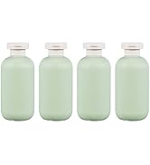 ASEVAT 6.7 oz/4 Pcs Green Plastic Empty Squeeze Bottles Travel Shampoo and Conditioner Bottles fo...