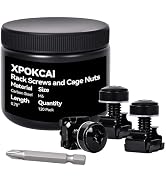 Xpokcai 120-Pack M6 x 20mm Rack Mount Screws and Cage Nuts for Server Racks?Routers&Audio Equipme...