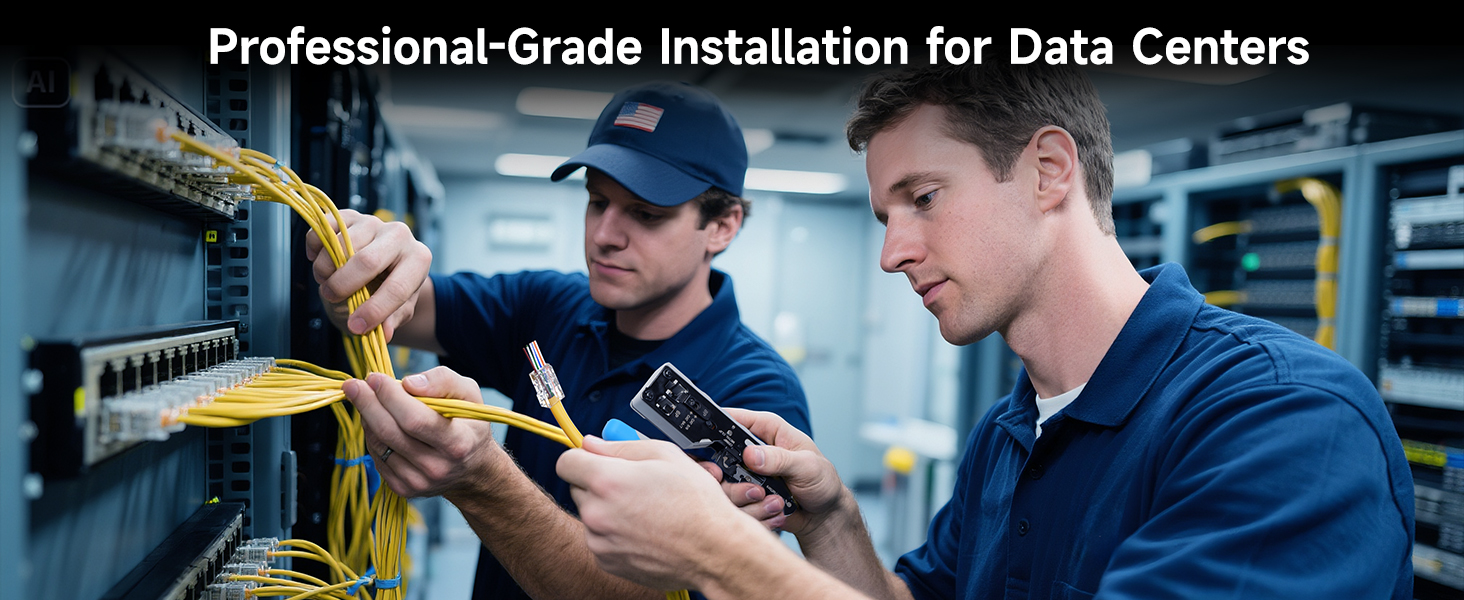 High-Performance Cat 6 Connectors for Gigabit Ethernet, RJ45 Pass Through Connector Ends