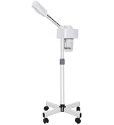 Professional Facial Steamer On Wheels Ionic Ozone Facial Steamer with Hot Mist Function Stand Fac...