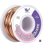 Wacjak 16 Gauge Square Copper Wire 99.9% Pure Copper Wire for Jewelry Making 30 Ft