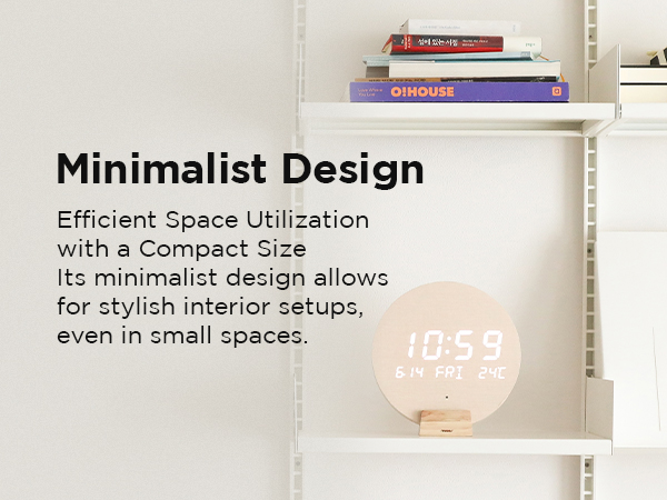 led wall digital wall clock cordless wireless minimalist boho clock modern wall clock