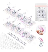 MelodySusie Nail Stand for Press Ons, White Shiny Acrylic Magnetic Base for Painting Display with...