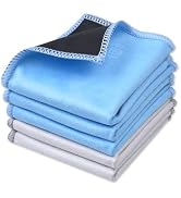 Eco-Fused Microfiber Cleaning Cloths - 5 Pack - Double-Sided Cleaning Cloths - Microfiber and Sue...