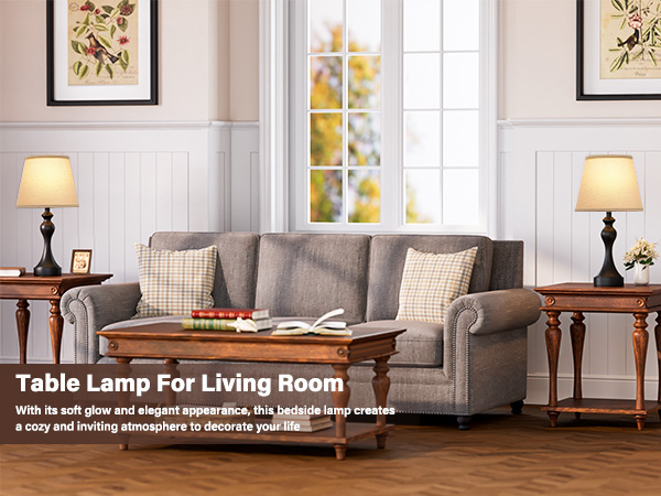 bedside table lamps set of 2