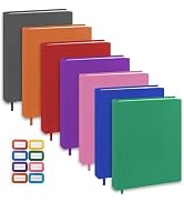 KICNIC Jumbo Book Covers 7 Pack, 9x11 Inch Stretchable Book Sox Suitable for Most Hardcover Books...