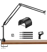 TONOR Microphone Boom Arm with High Riser, Adjustable Mic Stand, Arm with Extra-large Pop Filter,...