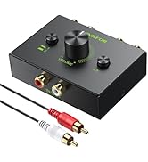 LiNKFOR R/L Stereo Audio Switch 2 in 1 Out R/L Stereo Audio Switch 1 in 2 Out Stereo Audio Splitt...