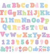 250 Pcs Pastel Checkerboard Bulletin Board Letters Set 4 Inch Alphabet Letter Numbers and Symbols...