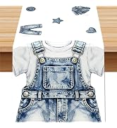 Blue Jean Denim Baby Shower Table Runner Blue Jean Baby Shower Decorations Denim Table Runner Cow...