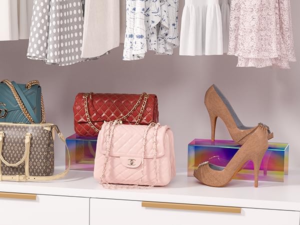 Acrylic Risers for bags and shoes