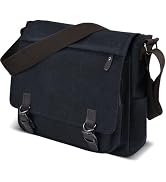 CAAORDKSO Canvas Vintage Messenger Bag Shoulder bag Large Travel Crossbody bags for Men Women 14 ...