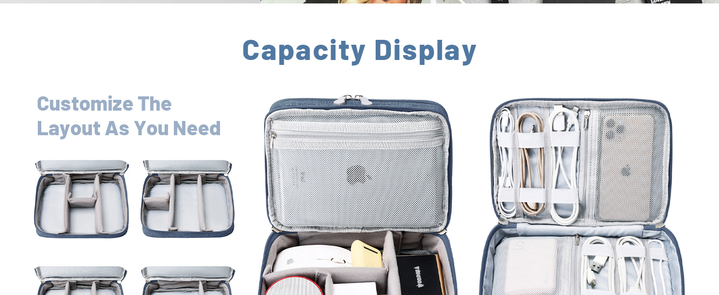 Lanola Electronic Organizer,Travel Cable Organizer