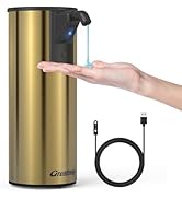 Greatmay Automatic Soap Dispenser,Stainless Steel Material, Rechargeable Touchless Hand Sanitizer...