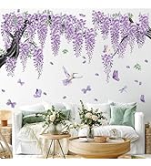 Amaonm 65x42 Inch Large Watercolor Black Tree Branch Wall Decals Peel & Stick Wall Stickers with ...