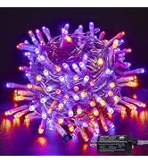Ollny Halloween Lights Outdoor 200LED 66FT, Connectable Waterproof Orange and Purple String Light...