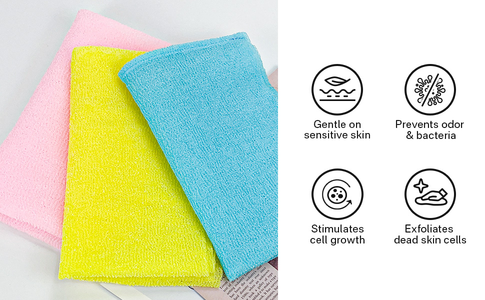 exfoliating washcloth body scrubber