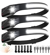 Headlamp Flashlight, 3 Pack PSDRIQQ Rechargeable LED Headlamps Wide Beam Head Lamp Bright Sensor ...