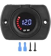 Car digital voltmeter Voltmeter Car Audio Gauge LED Display Qiilu Voltmeter Color Screen Vehicle ...