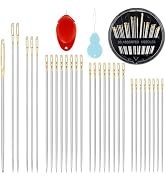 FIVEIZERO 30-Count Premium Hand Sewing Needles, 6 Sizes Embroidery Needles Kit with Threaders for...