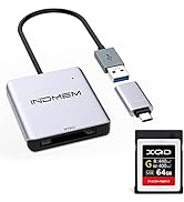 INDMEM 64GB XQD Memory Card with USB 3.0 XQD Card Reader