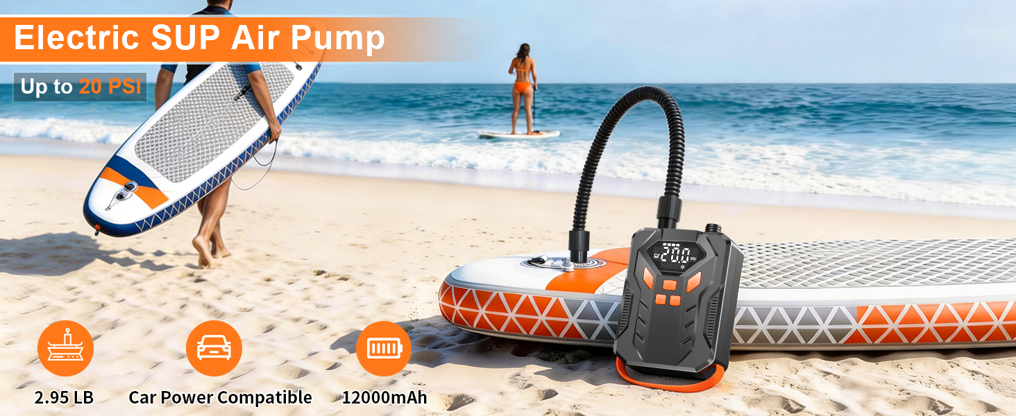 12000mAh electric paddle board pump