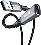 ZeniKon USB C Female to USB Male Adapter Cable 4FT, 10Gbps High Speed USB 3.2 Male to Type C Fema...