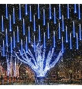 11.8 inch 10 Tubes 240 LED Meteor Shower Raindrop Lights with Timer Function Cascading Lights LED...