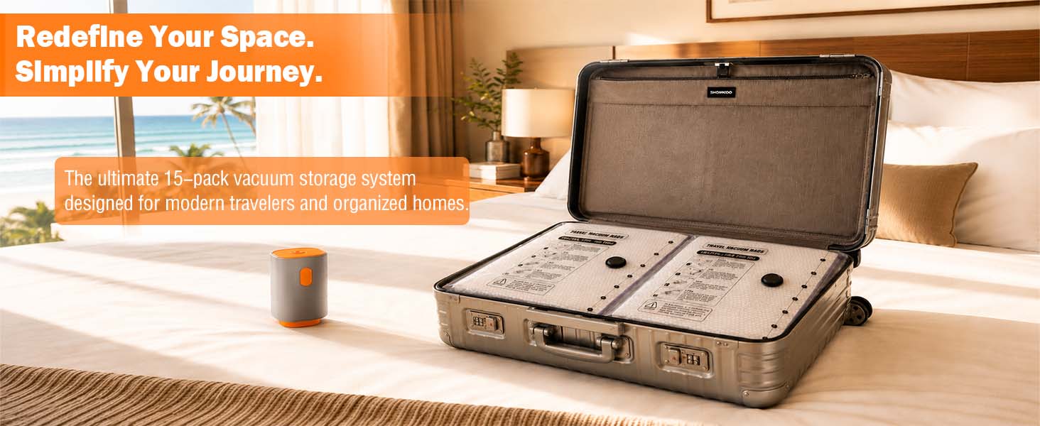 Portable Vacuum Storage Bags with Wireless Electric Pump
