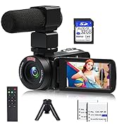 Video Camera, 1080P 30MP Camcorder IR Night Vision Vlogging Camera for YouTube,3.0" LCD Screen 18...