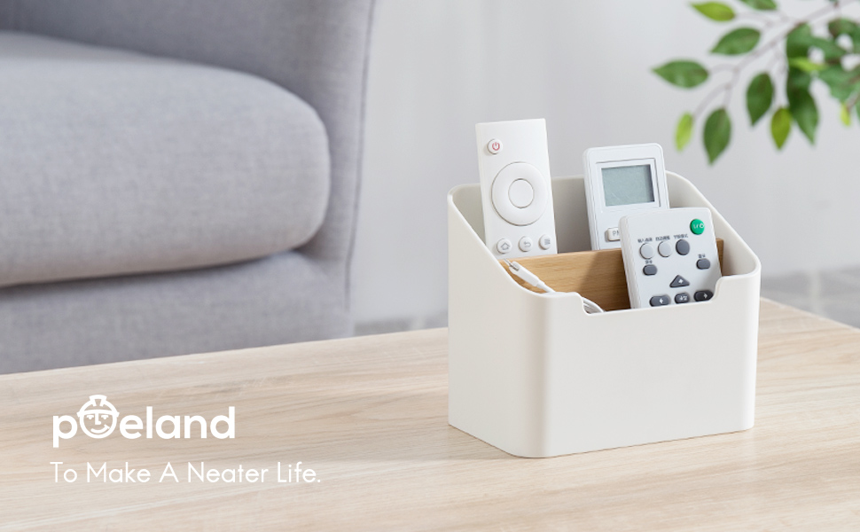 Poeland Remote Control Holder Desk Storage Organizer Box