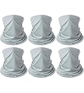 6 Pieces Summer Face Cover Scarf Mens Neck Gaiter For Men Women UV Protection Face Breathable Sun...