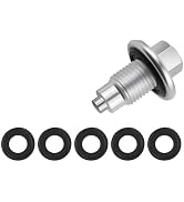 M14×1.5 Magnetic Oil Drain Plug,Replacement OEM#90009-PY3-000/6506214AA Oil Pan Drain Plug with 5...