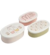 Miffy Food Storage Container Set (3-Piece) - Miffy Design Bento Box, Lunch & Snack Containers, Re...