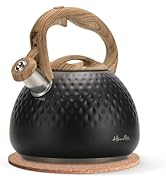 Tea Kettle - Harriet 2.5 QT Tea Pot for Stove Top, Whistling Tea Kettle with 5-Layers Durable Bas...