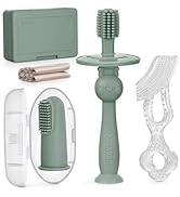 haakaa Training Toothbrush Set Oral Care Kit, Soft Silicone Toothbrush for Baby, Infants, Toddler...