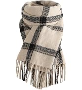 Trifabricy Winter Women Scarfs, Fashion Cashmere Feel Plaid Scarf, Long Scarf, Chunky Winter/Fall...