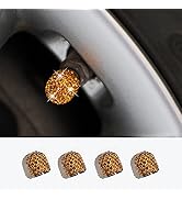 VAGURFO 4 Pack Valve Stem Caps, Handmade Crystal Rhinestone Bike Car Tire Valve Caps,Attractive D...