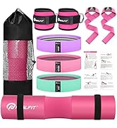 NEALFIT Barbell Pad Set for Squat & Hip Thrust - Extra Thick High Density Neck & Shoulder Support...