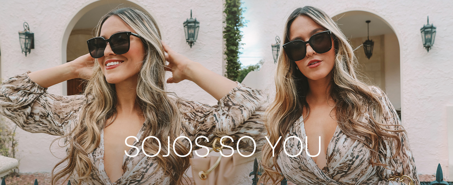SOJOS Trendy Oversized Sunglasses for Women and Men
