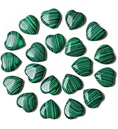 YATOJUZI 20PCS Malachite Heart Healing Crystals Malachite Crystal Set Green Love Stones Polished ...