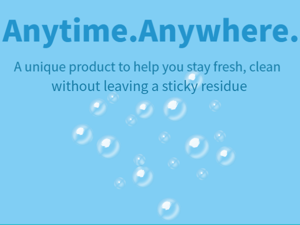 A unique product to help you stay fresh,clean
