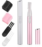 Chumia 2 Pcs Electric Eyebrow Trimmer Women Precision Face Razors Mini Shaver with Comb Christmas...