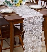 Floral Embroidery Lace Table Runner