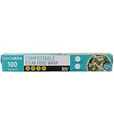Lunchskins Food Wrap, Clear, 100 Sq Ft Roll, Durable & F...