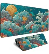 Japanese Mouse Pad,XL Large Mouse Mat,Long Extended Desk Mat, Non-Slip Rubber Stitched Edges (MP-22)
