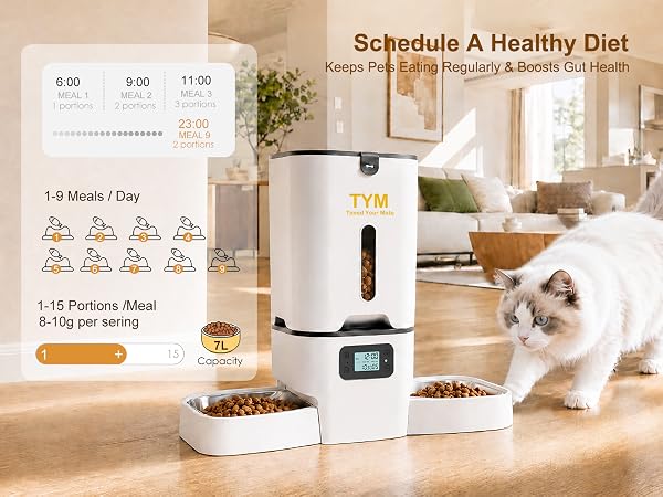 dual cat feeder automatic